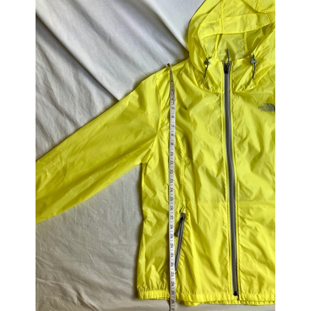 The North Face Stow Pocket Hooded Jacket Womens L Yellow Windbreaker - Picture 5 of 10